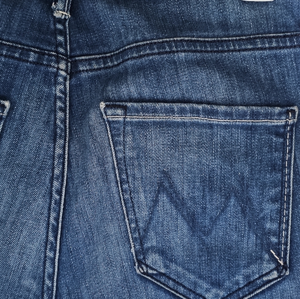 MOTHER The Mid Rise Dazzler Crop Fray ' Squeeze It ' Women's Jeans Size 26 - Picture 9 of 12